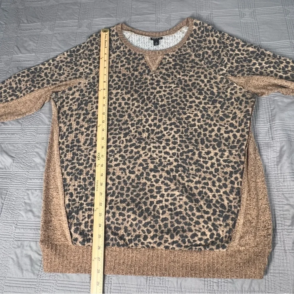 TORRID Top Womens Size 1X Cheetah Print Soft Brush Waffle Knit Shirt Animal - Picture 10 of 13